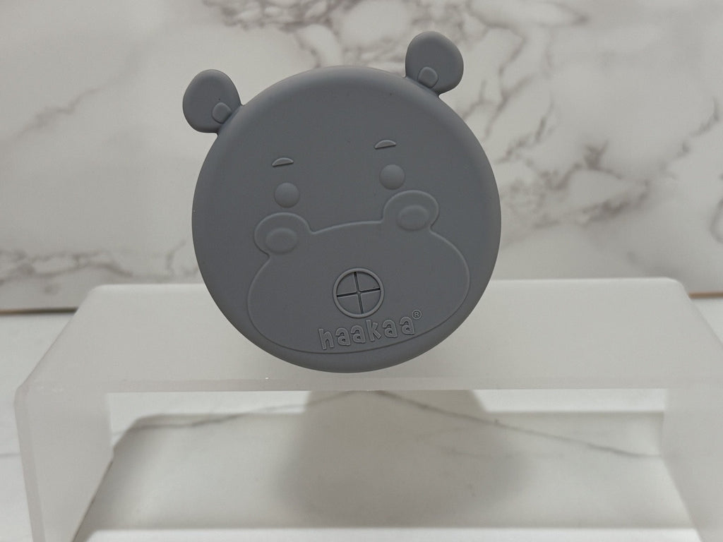 Haakaa Jolly Hippo Baby Straw Cup, Silicone Sippy Cup Gray Unisex, Toddler, NIB
