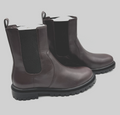 Arezzo Bota Salto Baixo Couros Atanado Soft Grape Brown Leather NIB Size 7.5 003
