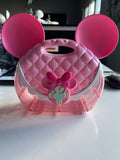 Disney Minnie Mouse With Minnie Ears Girls Plastic Toy Pretend Purse PRE-OWNED