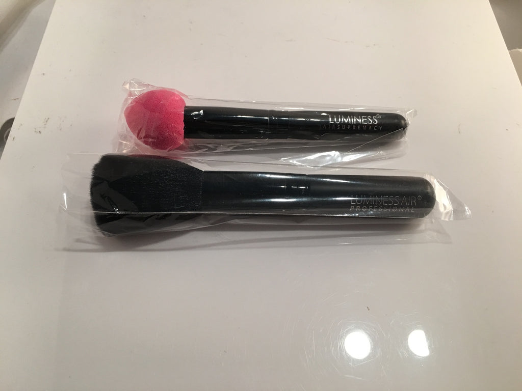 New Luminess Air Pro-Blender Sponge and Pro-Powder Brush Combo Set, Free Ship