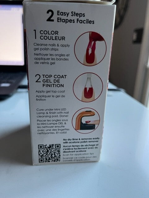 Sally Hansen Salon Insta Gel Strips Gel Manicure Starter Kit w/2 Gel Strips NIB
