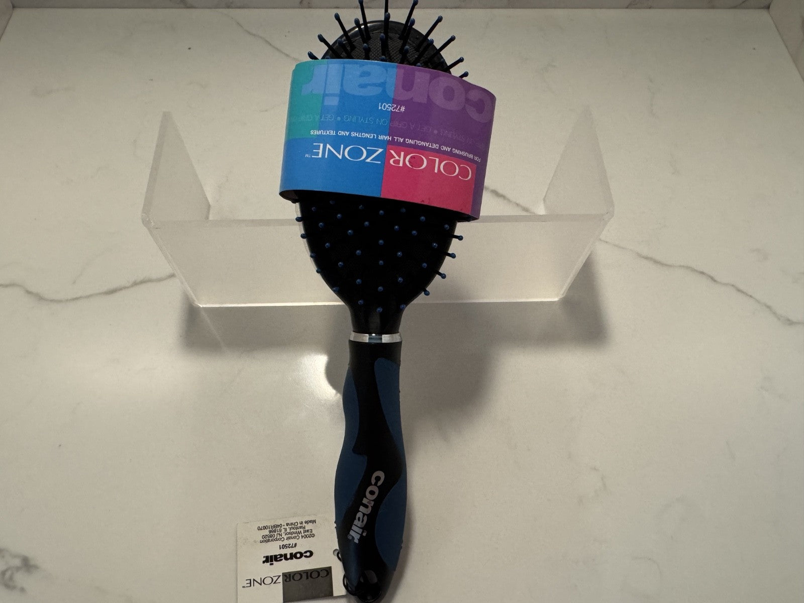 Conair ColorZone Vintage Hair Brush #72501 All Hair Length And Textures - New