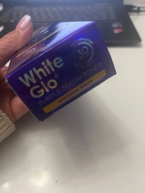 White Glo Purple Tooth Toner Whitening Serum Instant Yellow Teeth Corrector