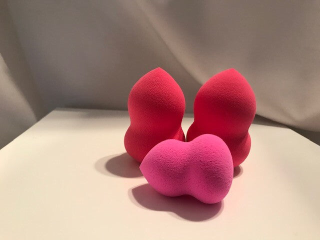 3 Beauty Blending Sponge Makeup Oblong Pink Sponge perfect for Airbrushing