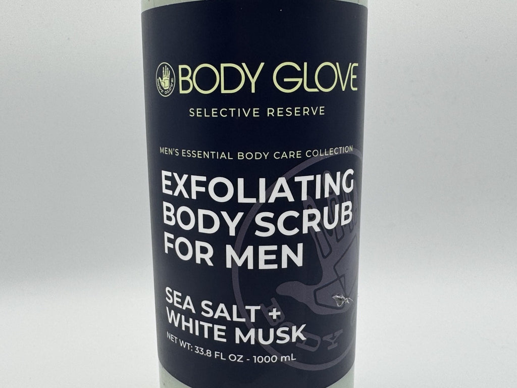 Body Glove Exfoliating Body Scrub for Men Sea Salt & White Musk, 33.8oz NEW