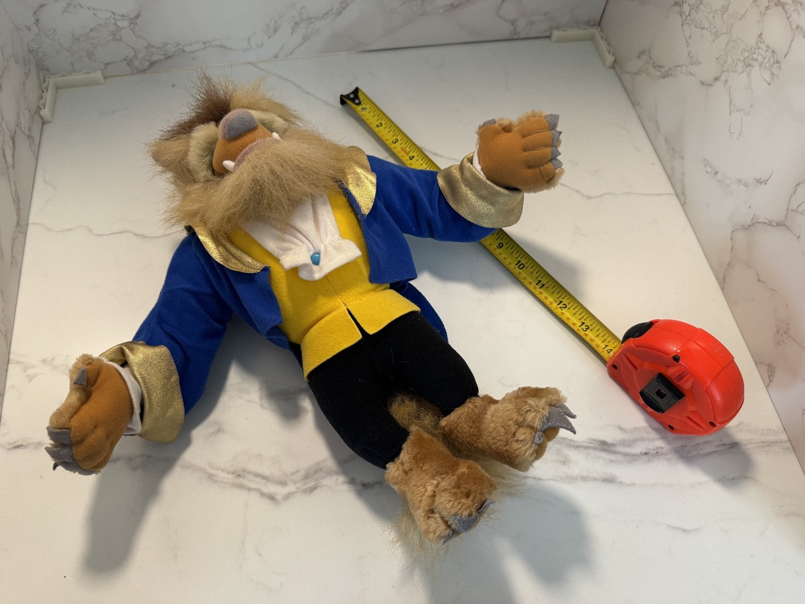 Beauty and the Beast - The Beast Plush Stuffed 14" Doll, Mattel, 1992 Vintage,