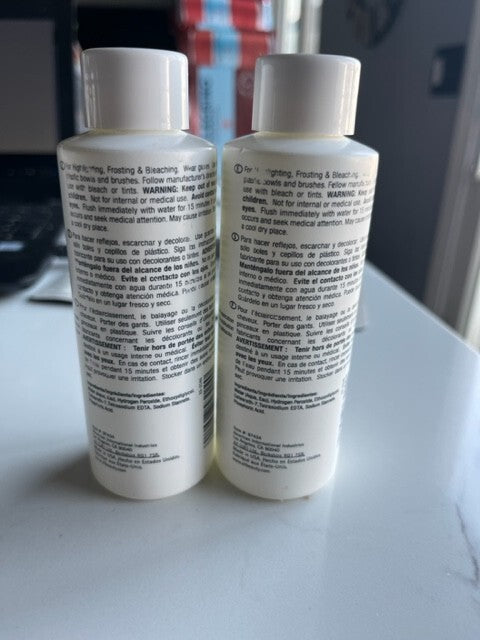 2 Bottles-Cream Peroxide Developer 40 vol(12%) Highlighting & Bleaching Hair 4oz