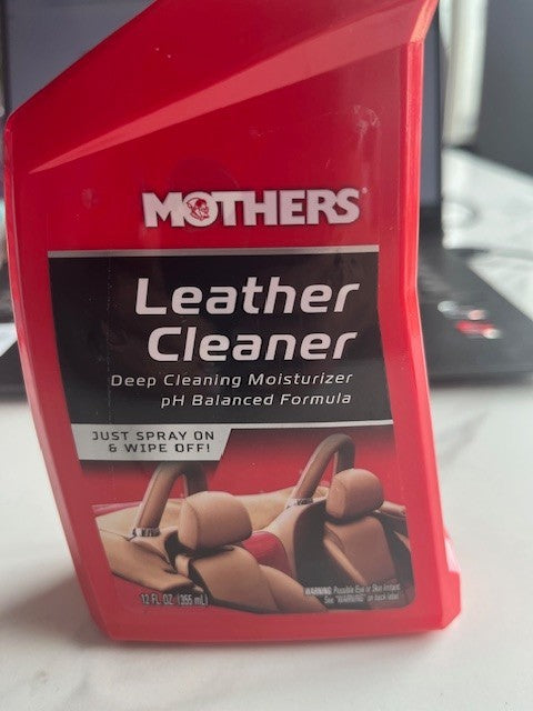 Mothers Leather Cleaner 12 oz Deep Cleaning Moisturizer Spray on-Wipe Off