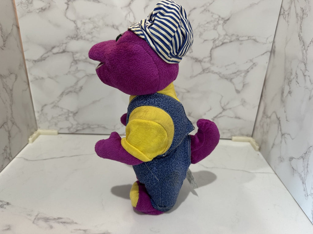 All Aboard Barney Dinosaur Musical Talking Moving Dancing Train Conductor 2002