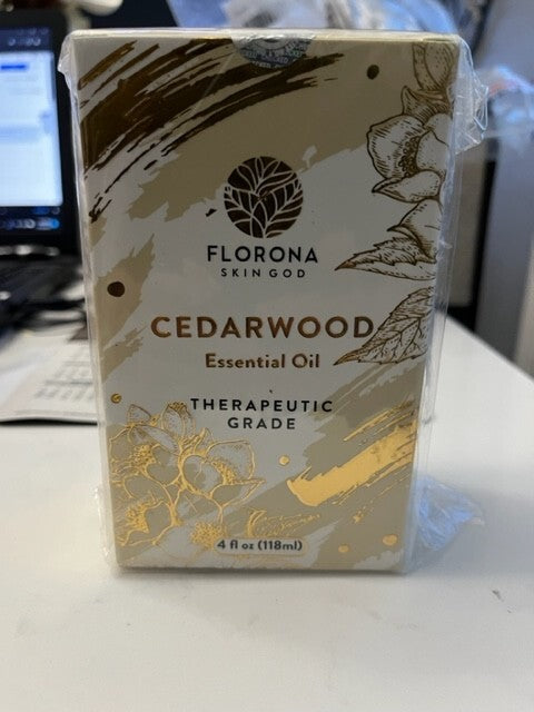 Skin God Cedarwood Essential Oil, Therapeutic Grade, 4oz. Calming Effect SEALED