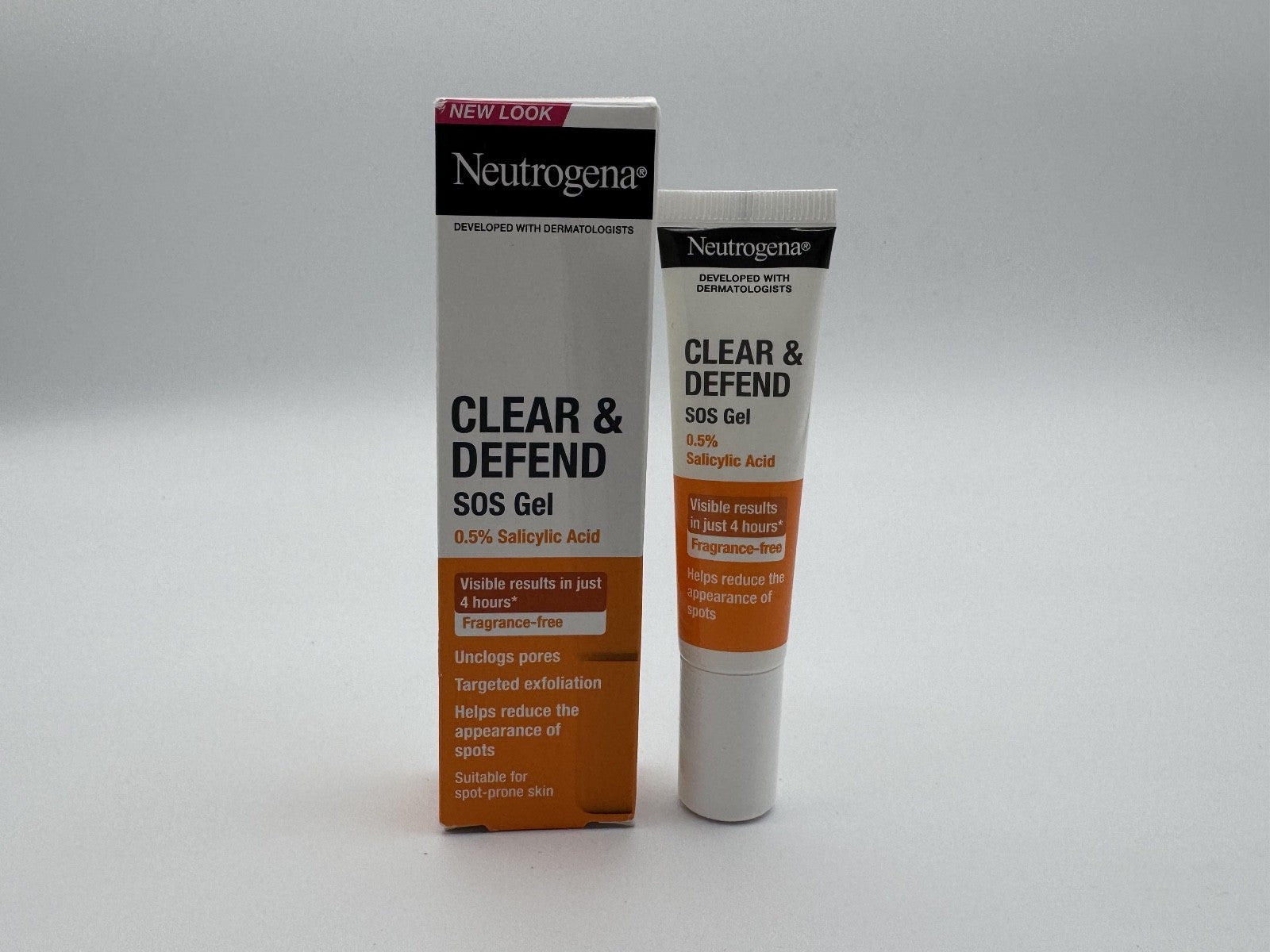 Neutrogena Clear Defend SOS Gel Unclog Pores 0.5 oz, NIB