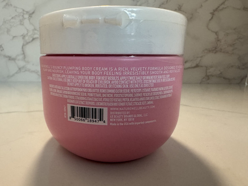 NatureWell Bouncy Plumping Body Cream 12oz Jar Helps PLUMP Skin Cacay Oil SEALED