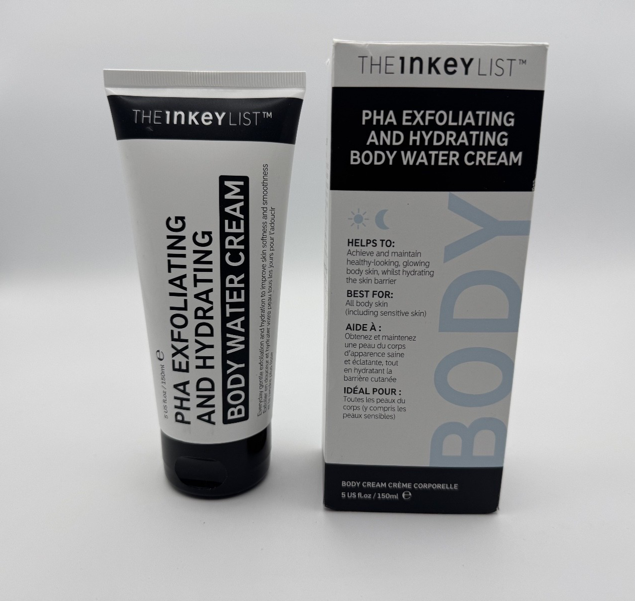 The INKEY List PHA Body Water Hydrating 2-in-1 Exfoliating Cream 5oz Moisturizer