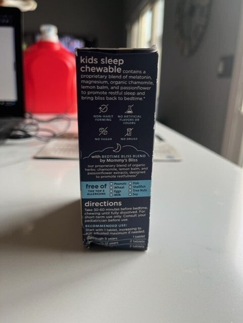 Kids’ Sleep Chewable, Melatonin Magnesium, 3+ Yrs Grape Sugar Free Exp:01/26