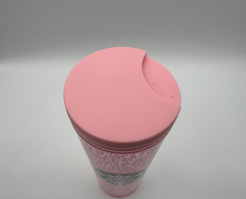 Starbucks Holiday 2020 Iridescent Pink Champagne Bubbles 16 oz Tumbler Twist Lid