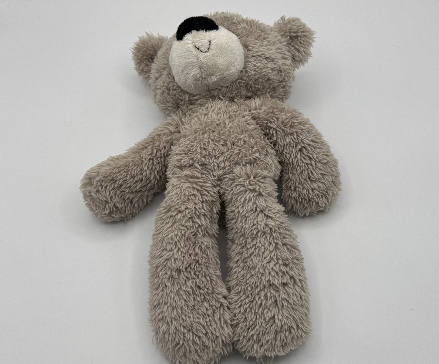 GUND Fuzzy Light Grey Teddy Bear Cute Adorable Soft Plush Toy Kids Gift, Pre-own