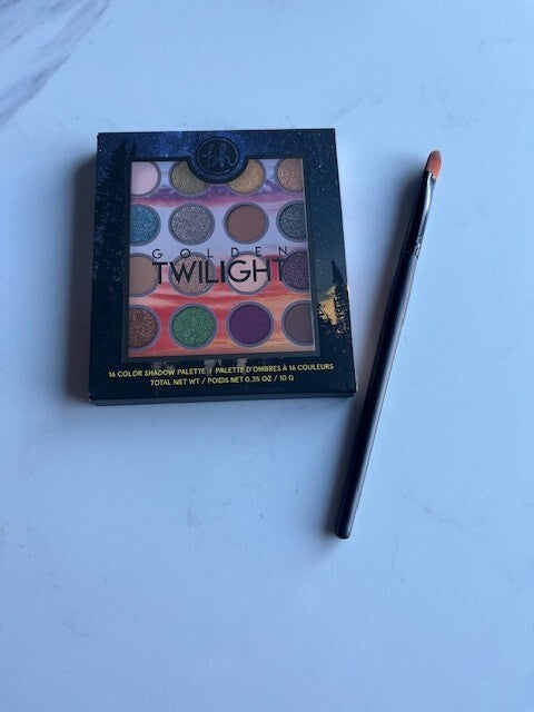 BH Cosmetics Golden Twilight 16 Color Eyeshadow Palette Makeup w/Brush, Read