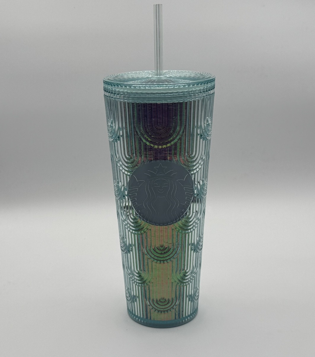 Starbucks 2022 Scales Green Iridescent Rainbow 24 oz Venti Tumbler Cup Mermaid