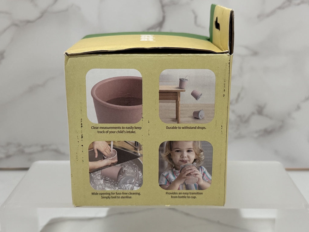 Haakaa Jolly Hippo Baby Straw Cup, Silicone Sippy Cup Gray Unisex, Toddler, NIB