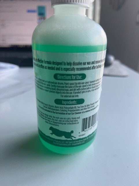 Doggie Dailies Pet Ear Cleaner, Tea Tree Oil, Witch Hazel and Soothing Aloe, Vet