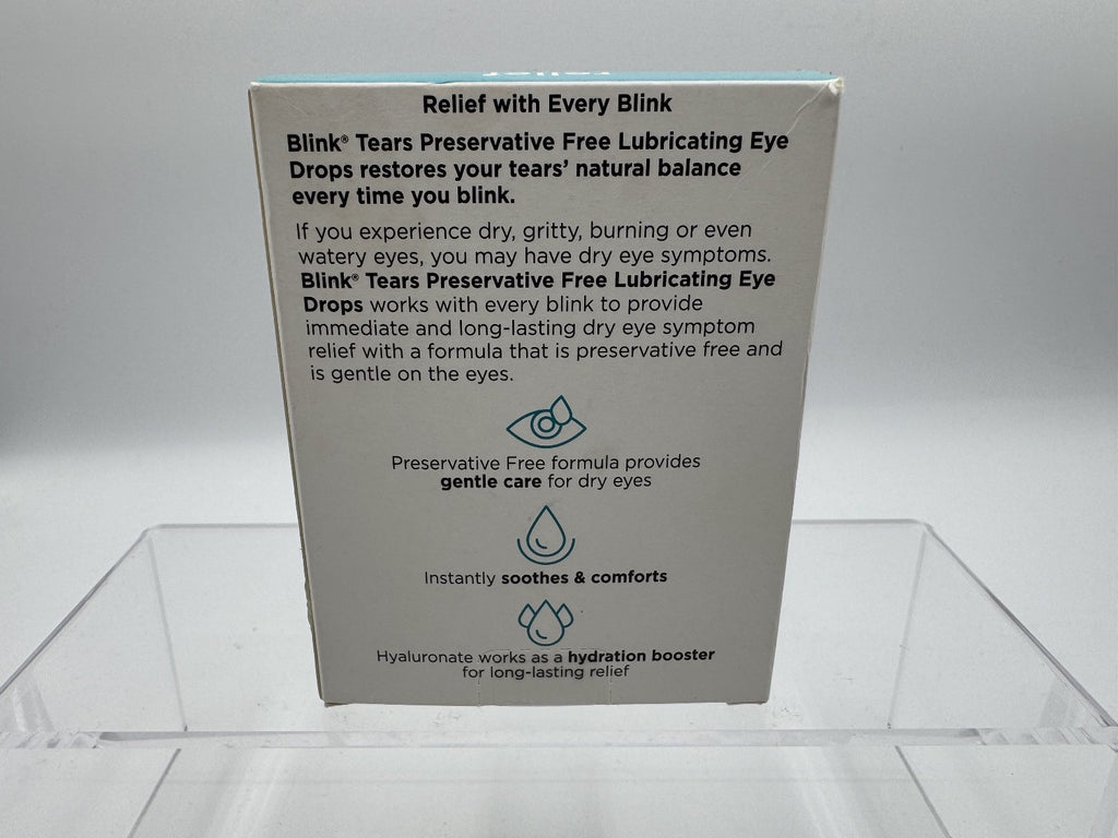 Bausch + Lomb Blink Tears Dry Eye Lubricating Eye Drop Mild-Moderate 25 Vial NIB