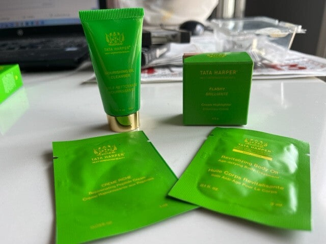 Tata Harper VERY FLASHY Cream Highlighter 4.5g VITAMIN-INFUSED + Cleanser+ Samp