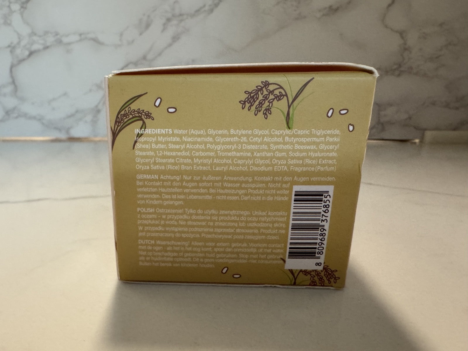 SOQU Korean Rice Face Cream 2.48oz Moisturizing & Brightening, Sealed Exp. 05/28