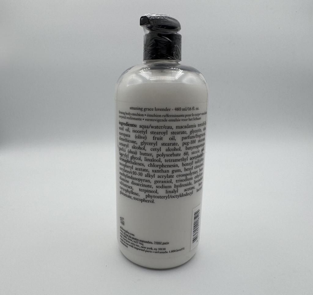 Philosophy Amazing Grace Lavender Firming Body Emulsion 480ml 16oz, New Sealed