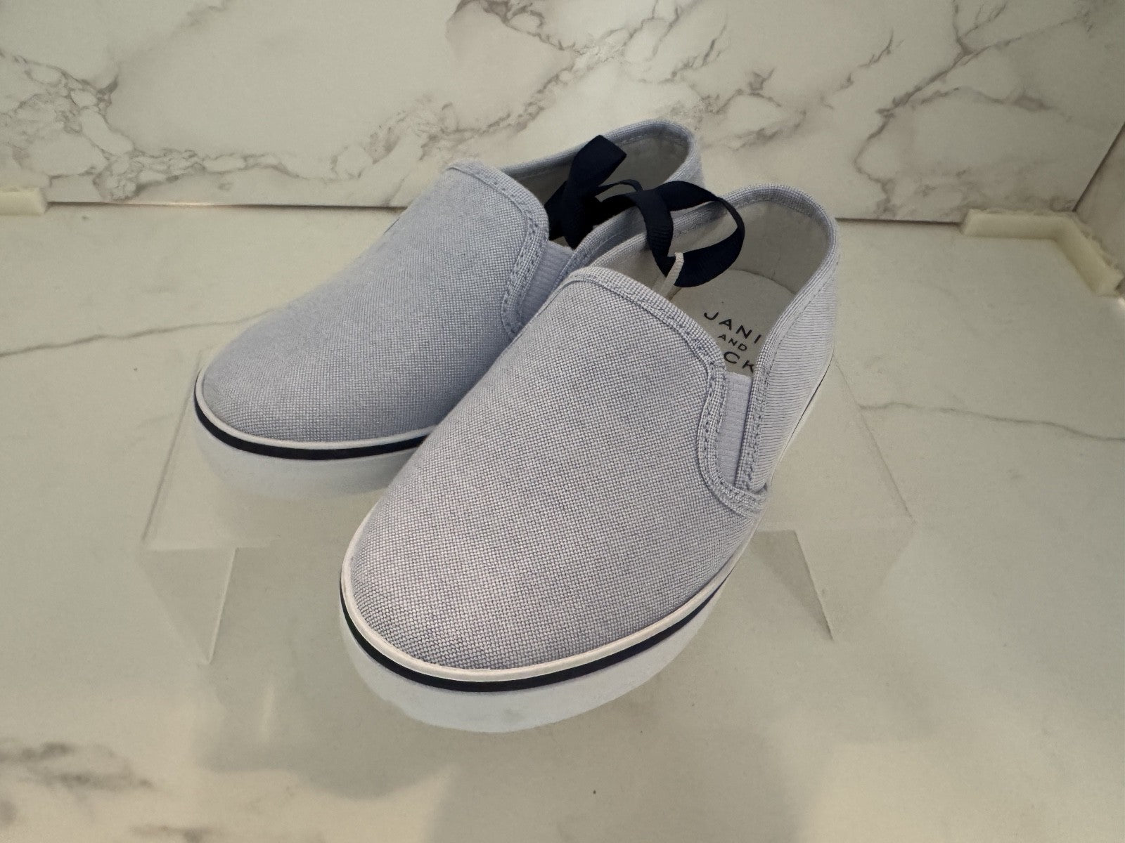 Janie and Jack Toddler Size 9 Denim Blue Slip On, Unisex Pre-owned Excellent