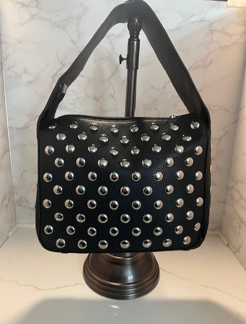 Studded Y2k Shoulder Bag 90s Punk Women Shoulder Purse Vegan Leather - NEW