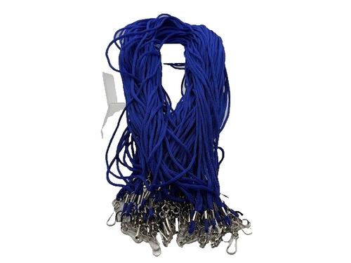 100 Premium Round ID Badge Neck Lanyards for Card Holders & Name Tags J Hook 36"