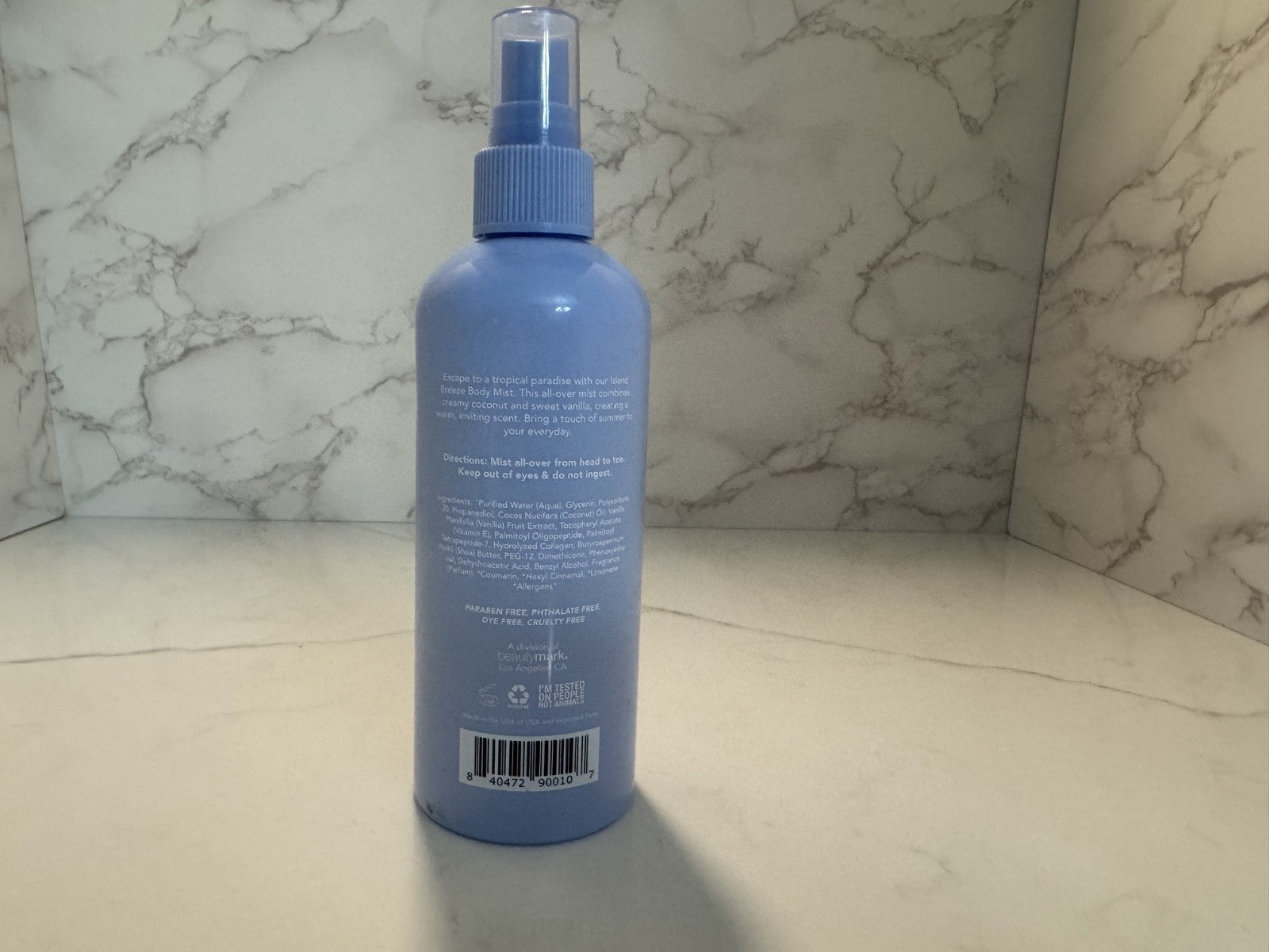 Ambrose Island Breeze Body Mist All-Over Lightweight Fragrance Coconut Vanilla