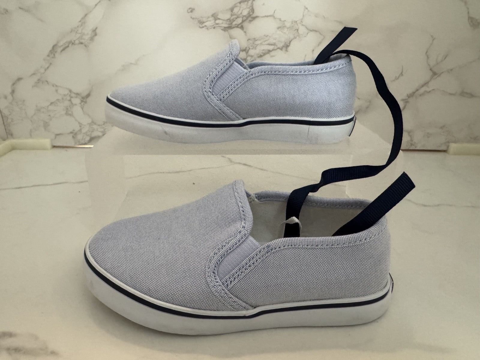 Janie and Jack Toddler Size 9 Denim Blue Slip On, Unisex Pre-owned Excellent