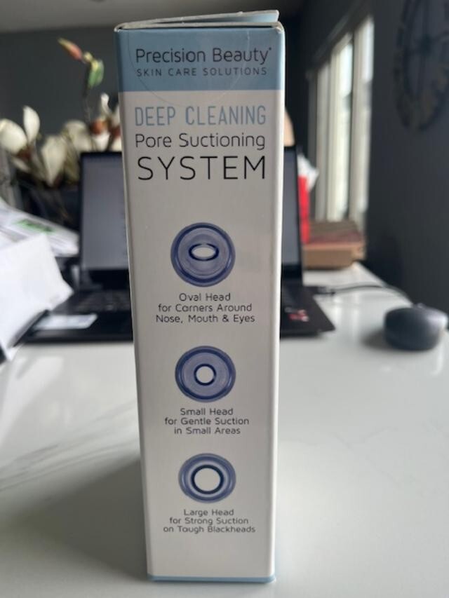PRECISION BEAUTY Deep Cleansing Pore BLACKHEAD Suctioning System 3HEAD w/Battery