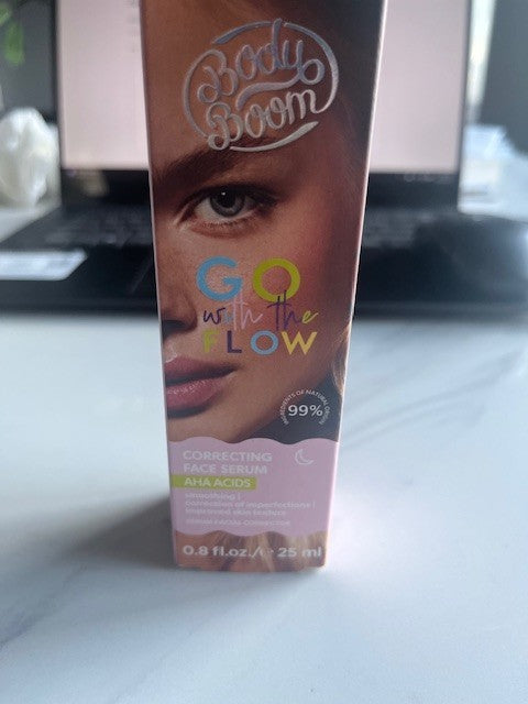 BodyBoom Go With The Flow Correcting Face Serum AHA Acid Skin Texture Treatment