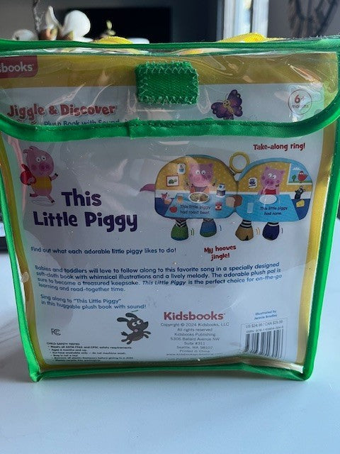Jiggle & Discover This Little Piggy Story Time Rhyming & Music Plush Book Sounds