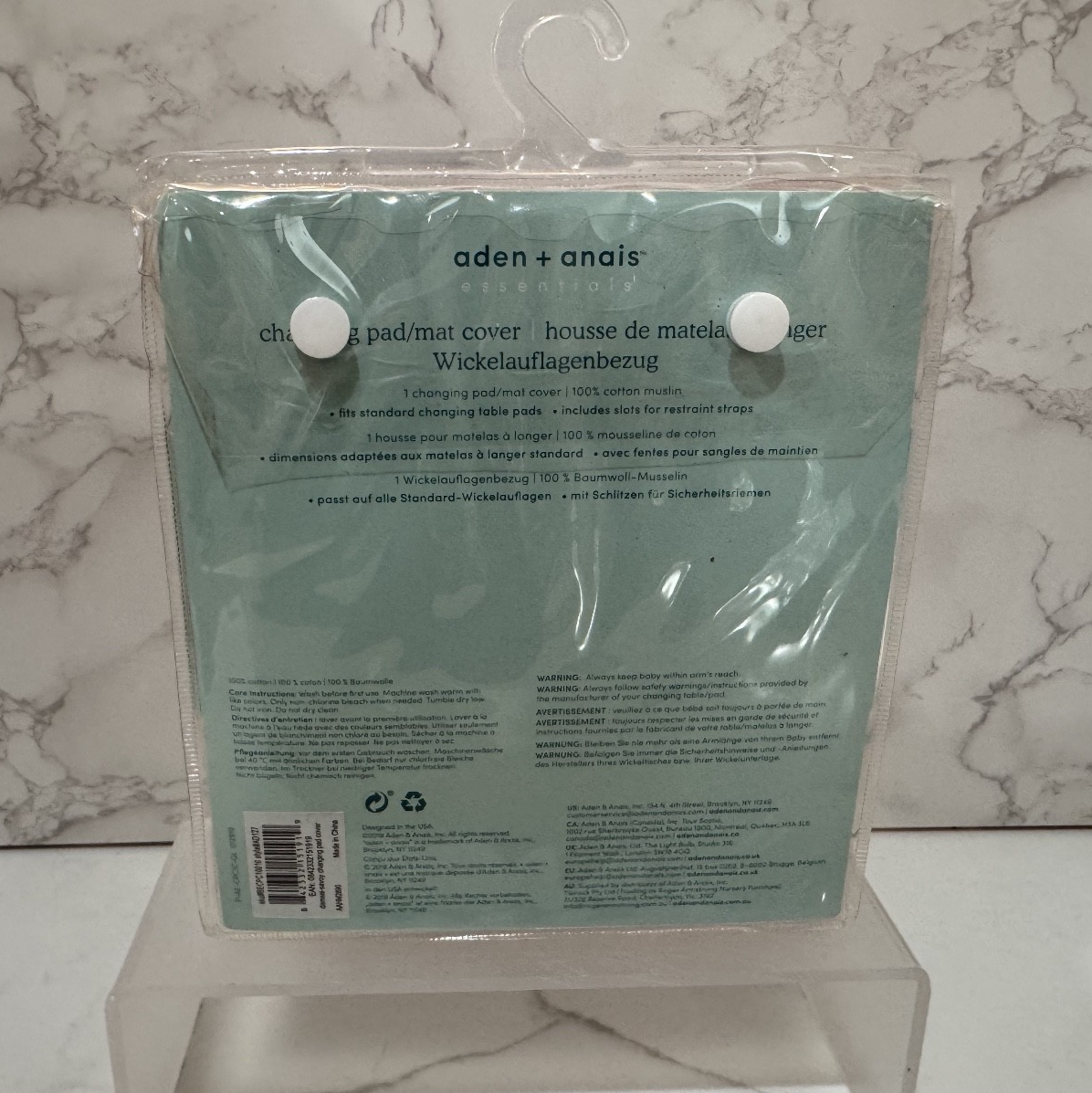 Aden + Anais Essentials Changing Pad / Mat Cover, Pink/White Flowers, New Sealed