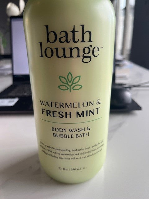 Bath Lounge Watermelon & Fresh Mint Body Wash Bubble Bath 32 fl oz - NEW SEALED