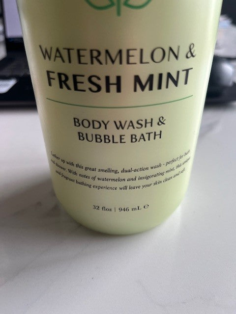Bath Lounge Watermelon & Fresh Mint Body Wash Bubble Bath 32 fl oz - NEW SEALED