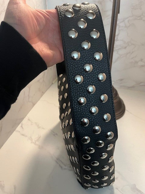 Studded Y2k Shoulder Bag 90s Punk Women Shoulder Purse Vegan Leather - NEW
