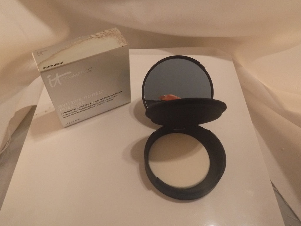 it Cosmetics Bye Bye Pores Anti Aging Pressed Finishing Powder, Translucent NIB