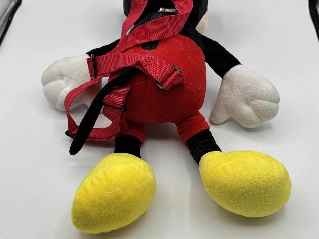 Disney Mickey Mouse Plush BackpackStuffed Animal Bag 17” Adjustable Straps - NWT