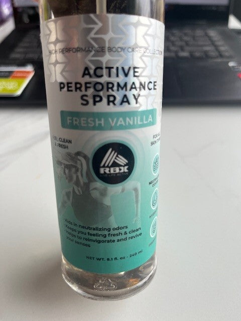 RBX Active Performance Spray Fresh Vanilla 8.1 oz all skin types SEALED NEW