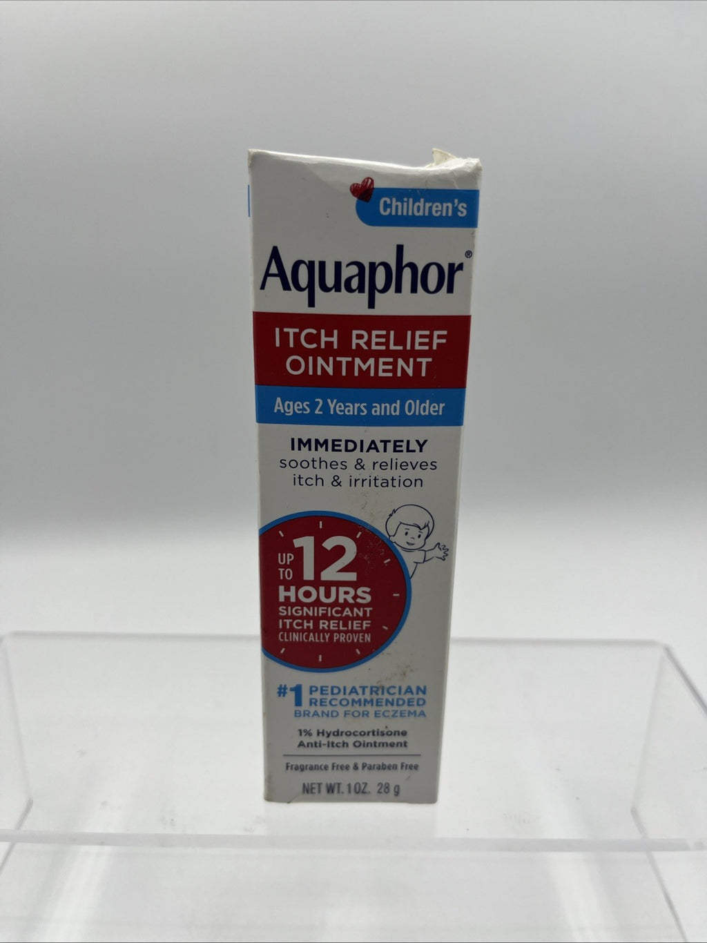 Aquaphor Children's Anti- Itch Relief Ointment 1 oz 1% Hydrocortisone 8/26 NIB