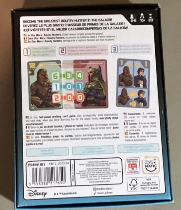 Star Wars: Bounty Hunters Board Game 2-6 Players, Ages 10+ by Zygomatic NEW