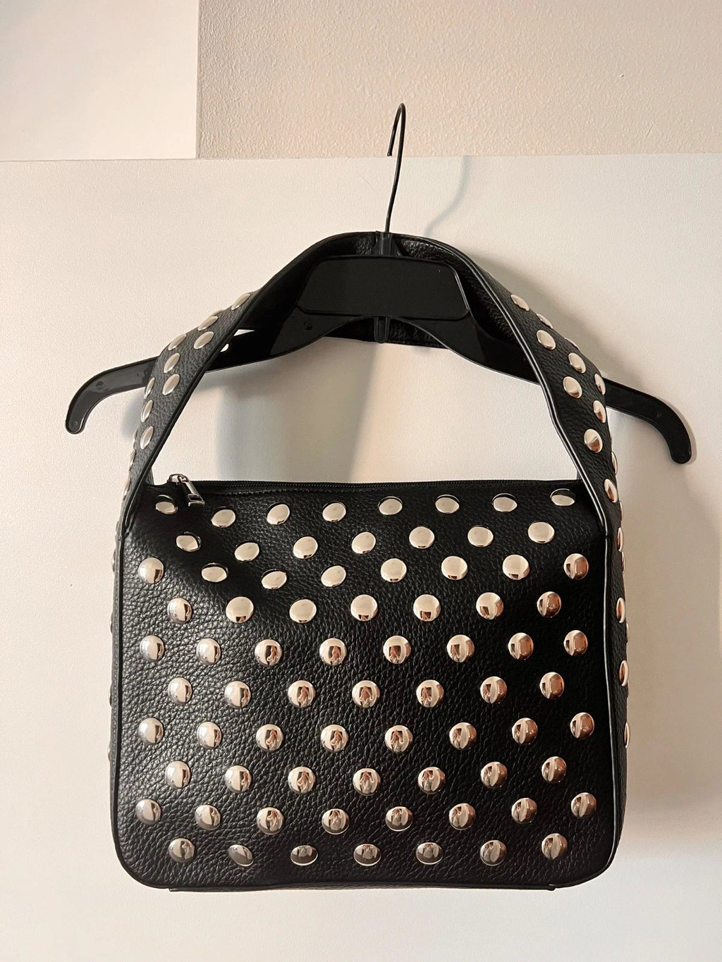 Studded Y2k Shoulder Bag 90s Punk Women Shoulder Purse Vegan Leather - NEW