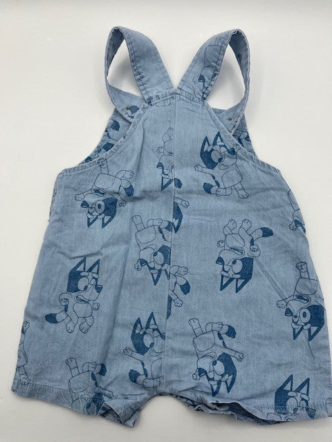 2 pc. -Shorts overall By Disney Bluey Outfit Baby 3 to 6m, Brand New- NWT