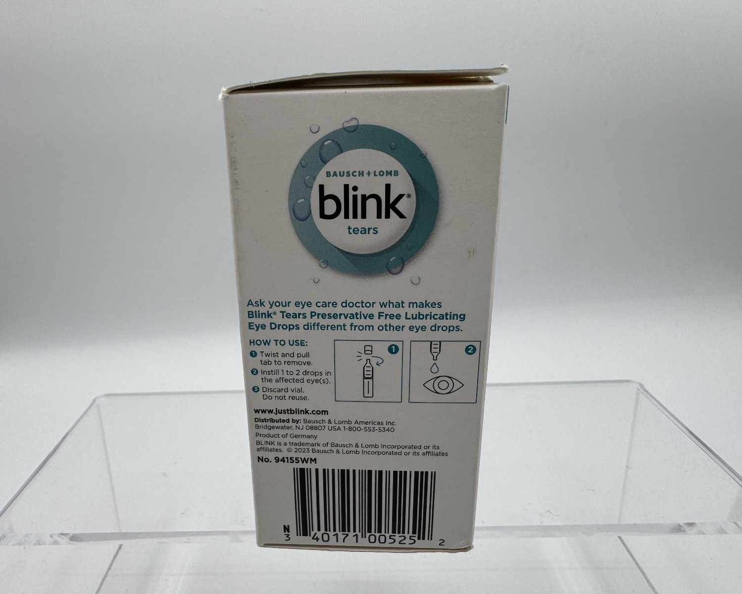 Bausch + Lomb Blink Tears Dry Eye Lubricating Eye Drop Mild-Moderate 25 Vial NIB