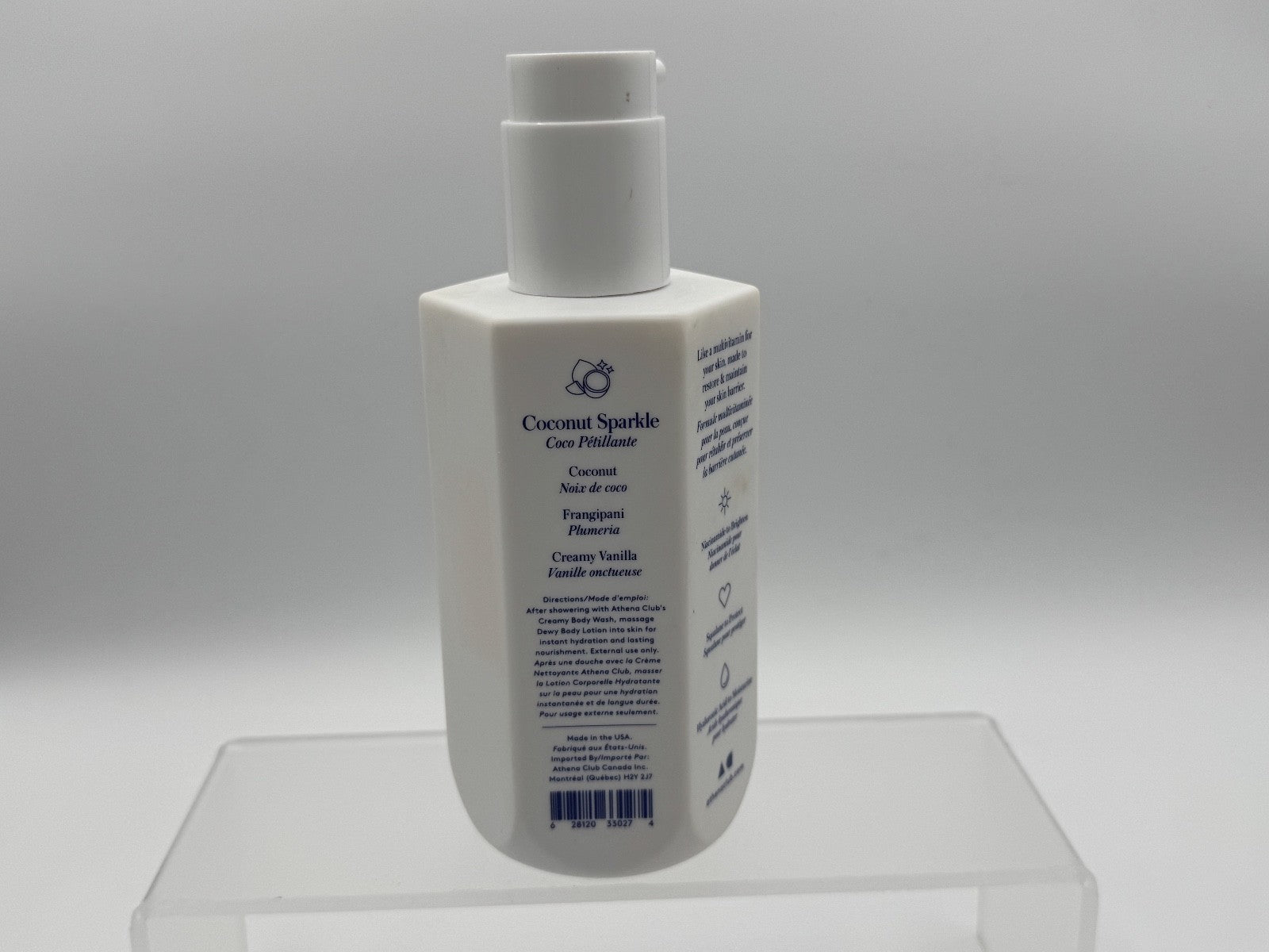 Athena Club Dewy Body Lotion, Coconut Sparkle, 12oz, Moisturizer, Hydrate NEW