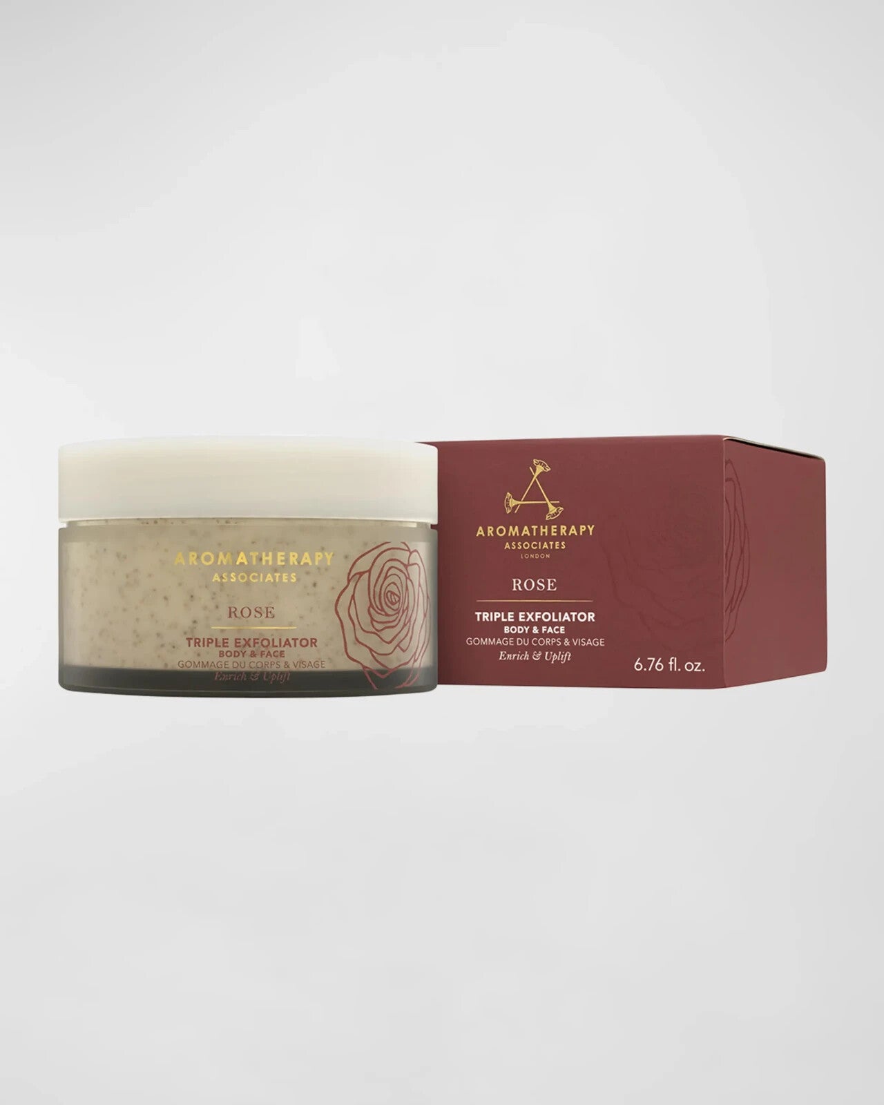 Aromatherapy Associates London Rose Triple Exfoliator Body & Face Microderma NIB